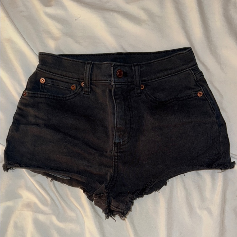 Women's Black Denim Shorts